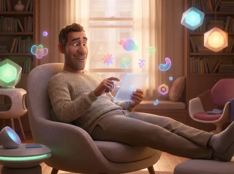 Tablette transparente et hologrammes de gestion d'entreprise