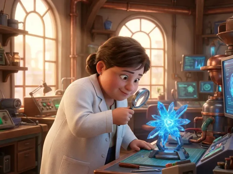 Ingénieure et structure réseau sécurisé lumineuse