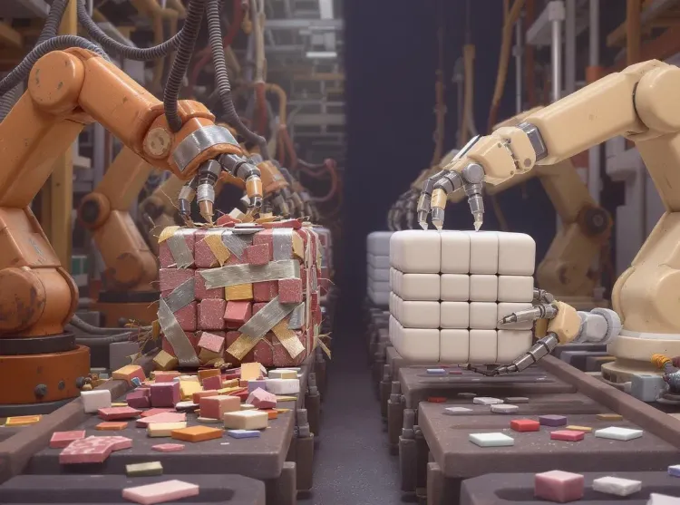 Fabrication de cubes: bâclée et parfaite
