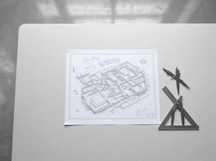 Plan architectural et outils de précision