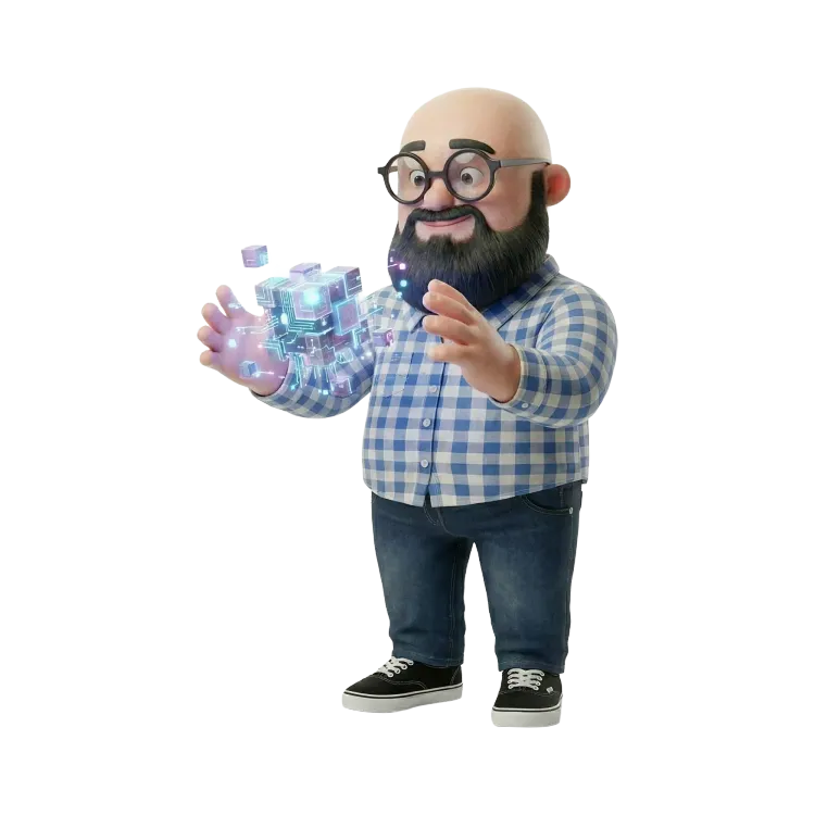 représentation dans un style 3D de Sébastien qui fait un shema
