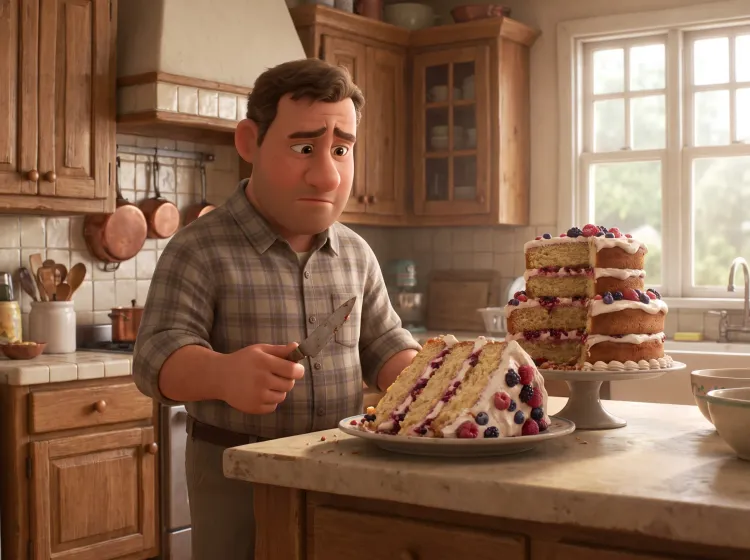 Découpe de gâteau ratée