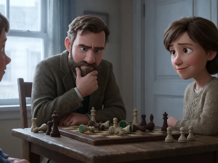 **Partie d'échecs, concentration et ruse**