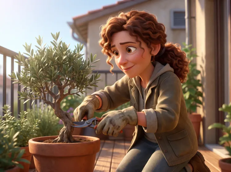 Jardinage méticuleux sur balcon ensoleillé