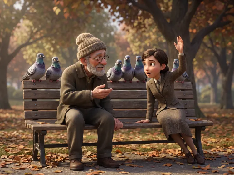 Pigeons attentifs au dialogue intergénérationnel