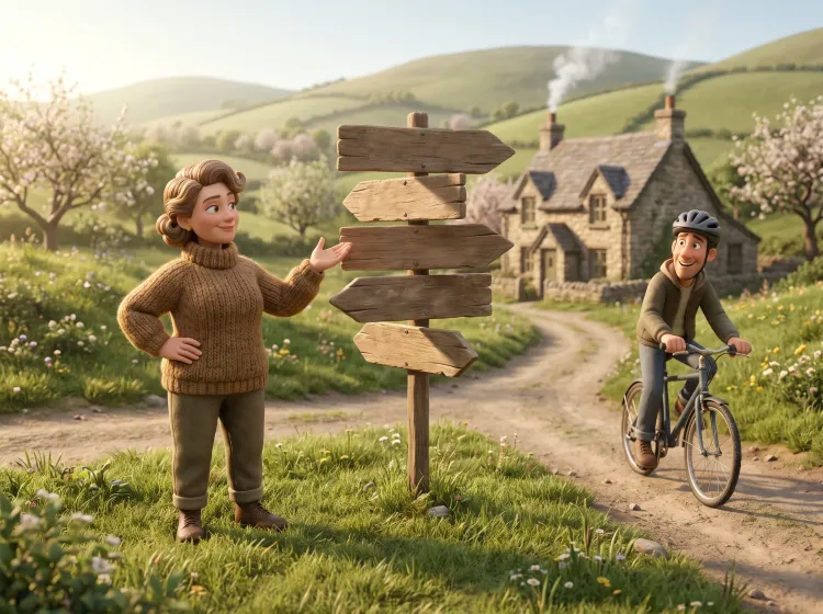 Gérante de gîte guide cycliste perdu