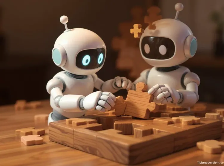 Robot perplexe devant puzzle incompatible