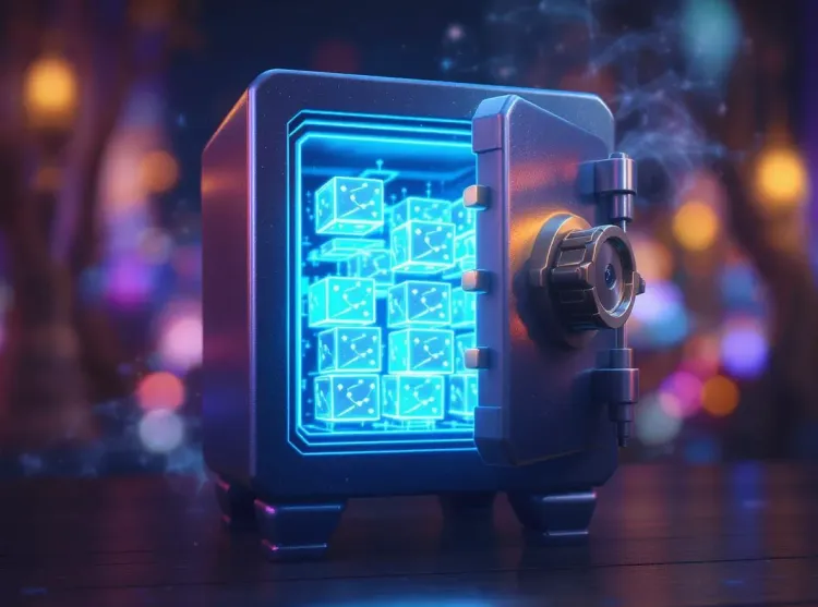 Coffre-fort numérique lumineux et ses données