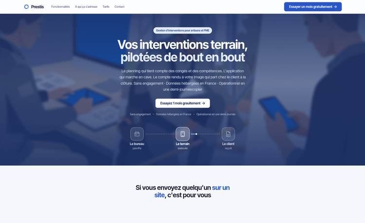 site web Prestis.fr