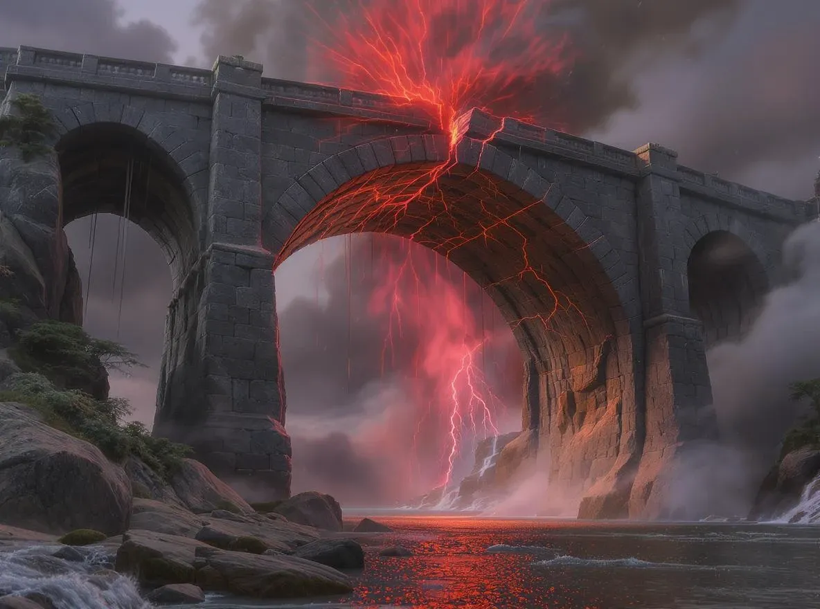 Pont de pierre ancien menacé