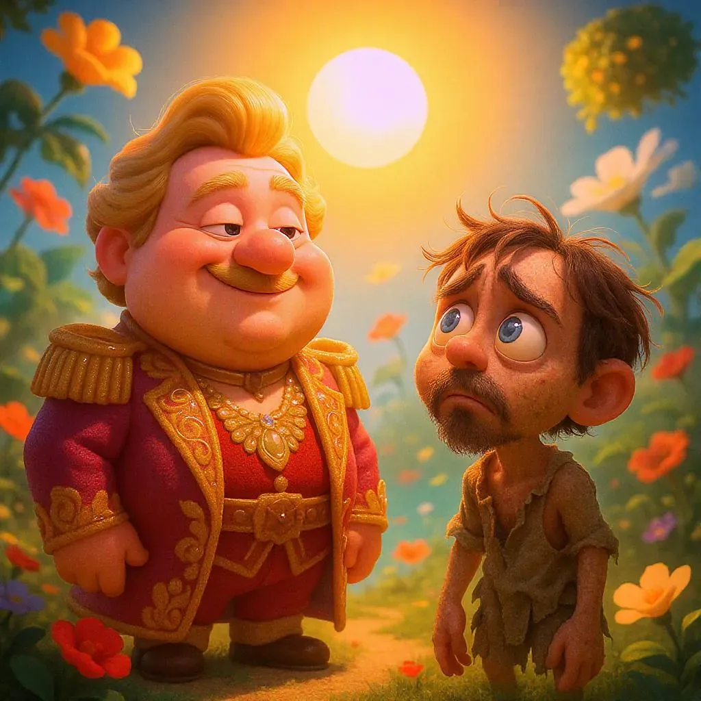 deux personnage l'un très richer, l'autre très pauvre