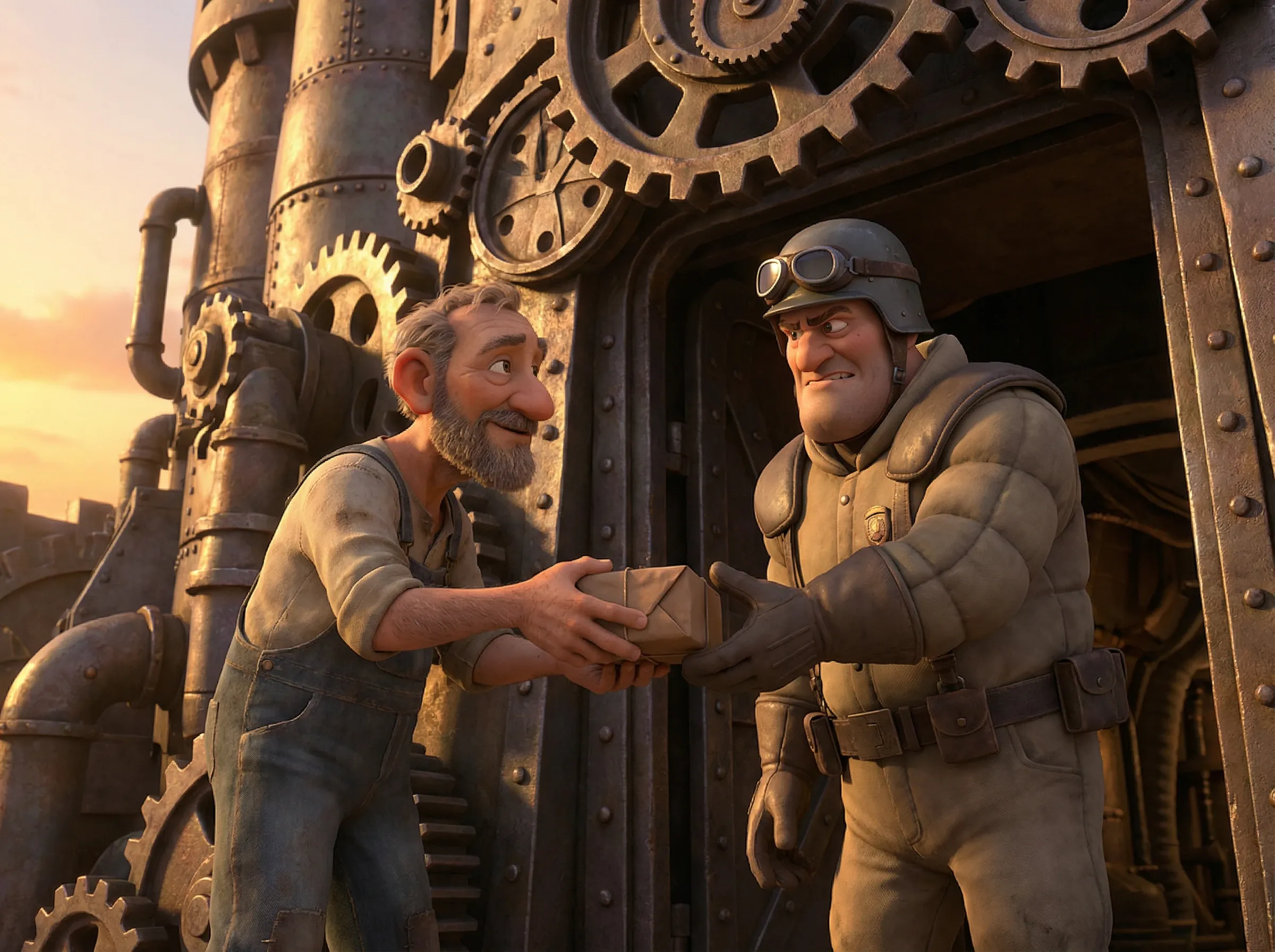 **Échange banal devant forteresse cybernétique**