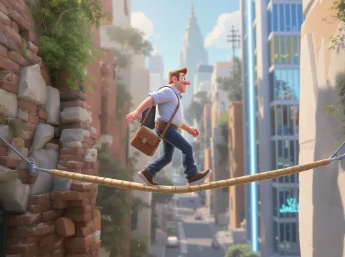 Funambule entre passé et futur