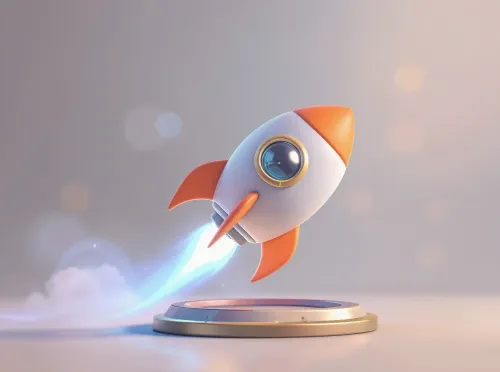 Fusée qui prend son envol