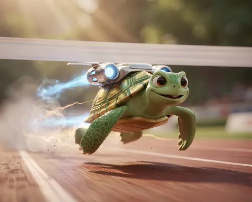 tortue avec un turbo