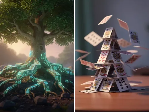 chêne centenaire vs chateau de carte