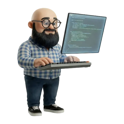 représentation dans un style 3D de Sébastien qui montre un smartphone