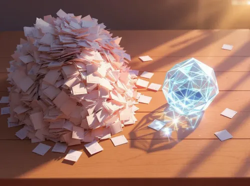 Désordre papier, ordre verre