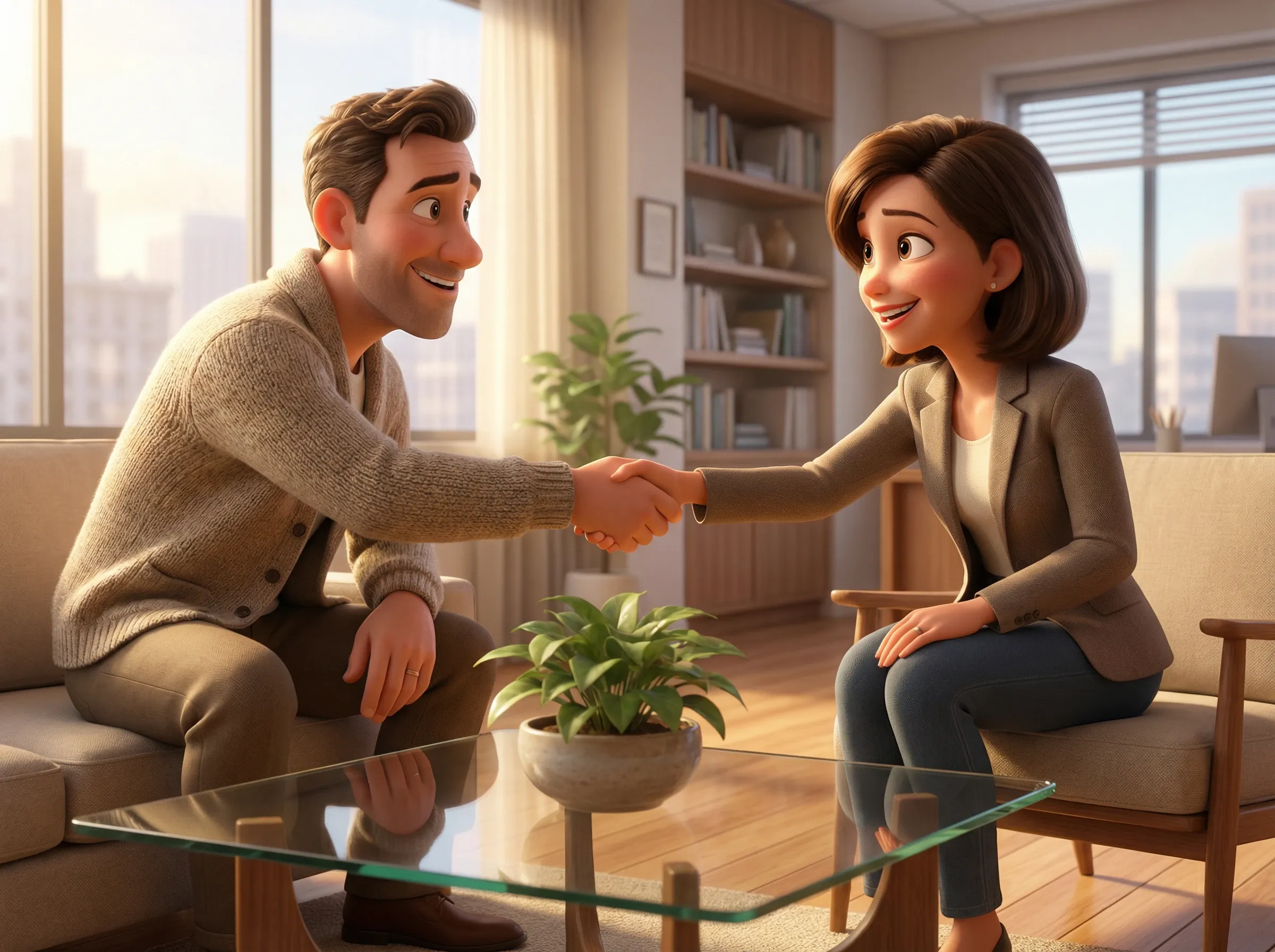 Poignée de main amicale, accord professionnel