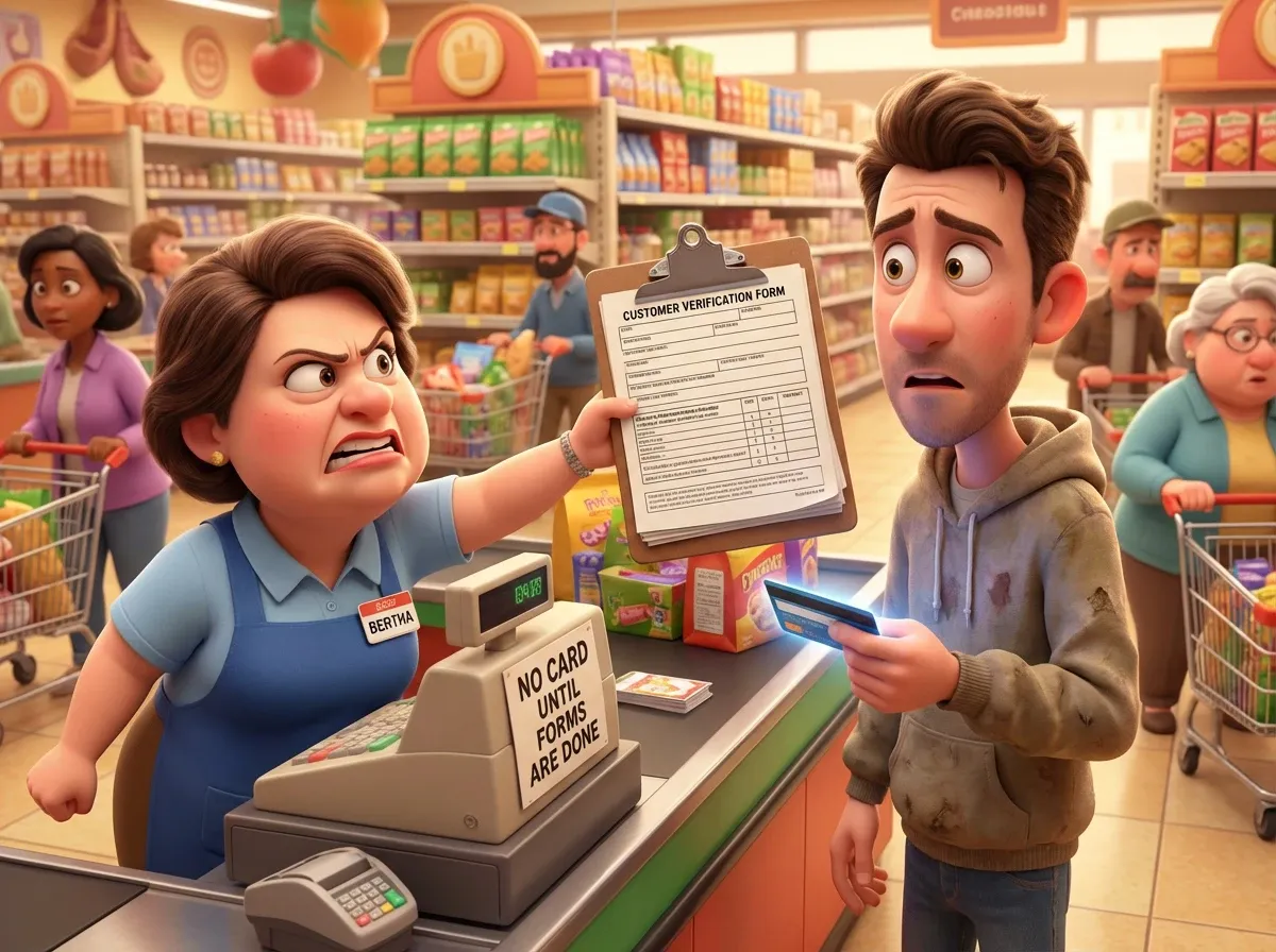 Refus paiement carte, formulaire papier à remplir