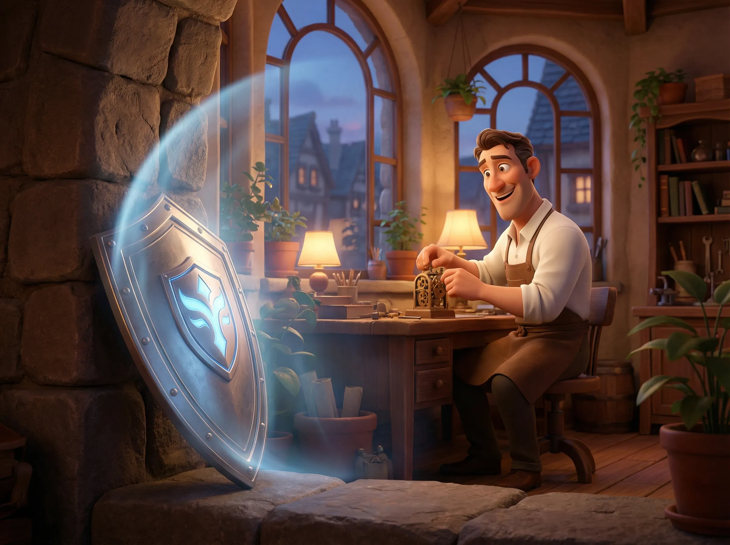 Bouclier protecteur, travail serein